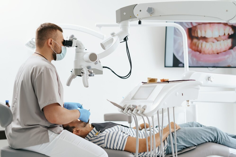 Dentist working